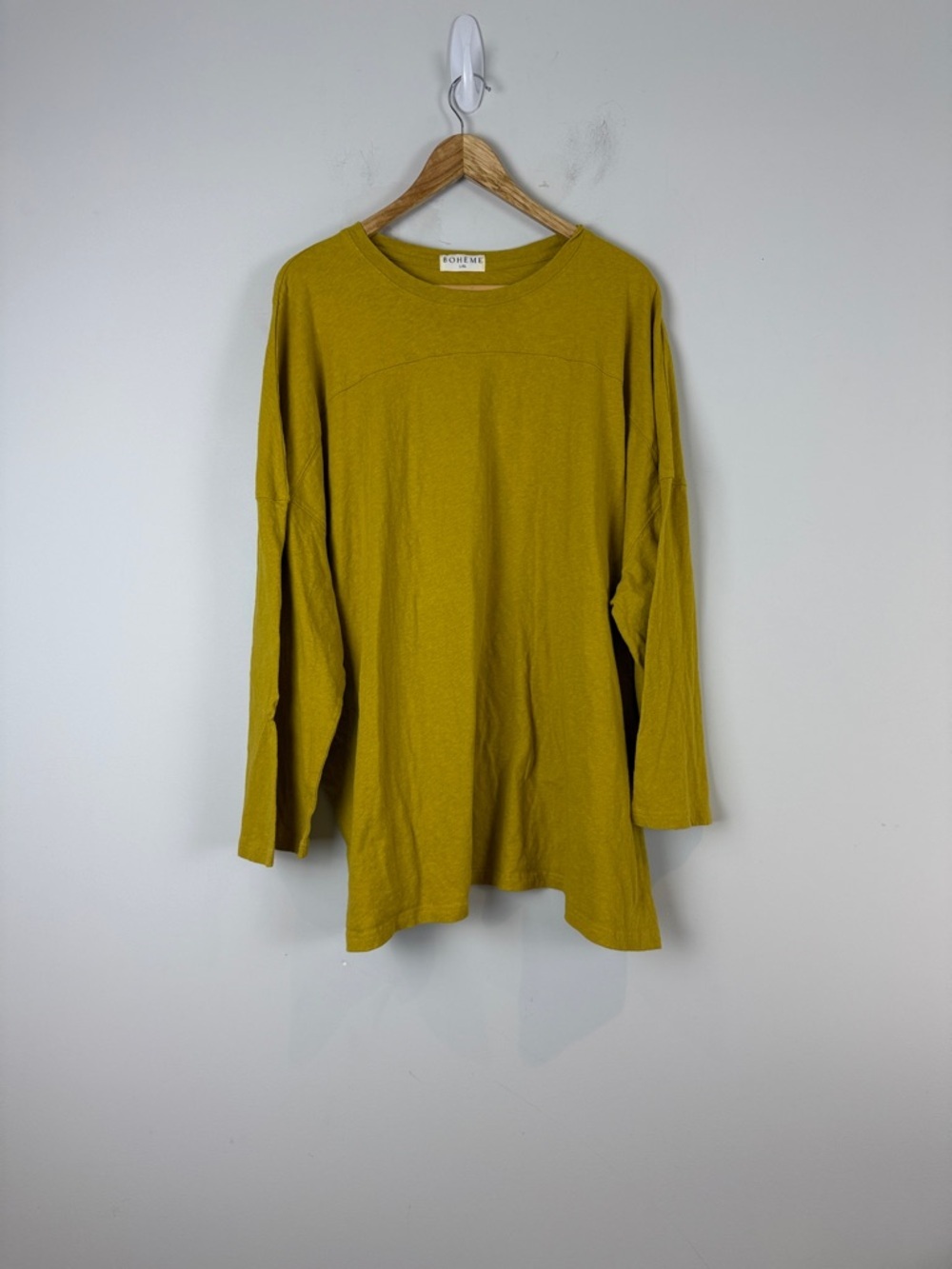 Boheme Mustard Yellow Crewneck Top